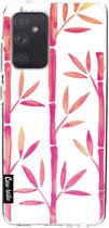 Casetastic Samsung Galaxy A52 (2021) 5G / Galaxy A52 (2021) 4G Hoesje - Softcover Hoesje met Design - Pink Bamboo Pattern Print