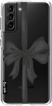Casetastic Samsung Galaxy S21 Plus 4G/5G Hoesje - Softcover Hoesje met Design - Black Ribbon Print