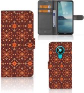 Telefoonhoesje Nokia 3.4 Wallet Book Case Batik Brown