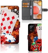 GSM Hoesje Geschikt voor Samsung Galaxy A42 5G Wallet Book Case Personaliseren Casino