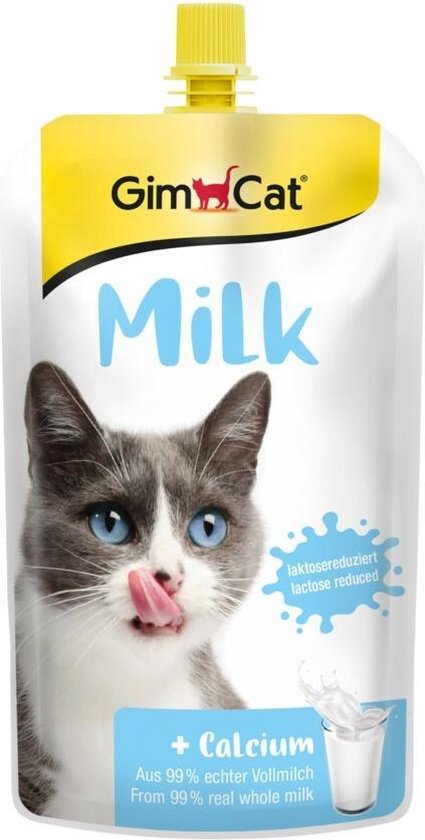 14x GimCat Kattenmelk Pouch Hersluitbaar 200 ml