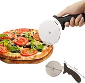 Decopatent® PRO Pizzaroller - RVS Pizzasnijder met kunststof handvat - Pizzames - Pizza snijder - Pizzaverdeler - Pizza roller 10Ø