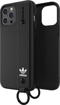 adidas Hand Strap Case kunstleer hoesje voor iPhone 12 Pro Max - zwart