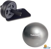 Tunturi - Fitness Set - Trainingswiel - Gymball Zilver 55 cm