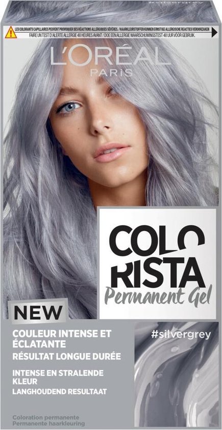 vacuüm Beweren Bouwen op L'Oréal Paris Colorista Permanent Gel - Silver Grey - Permanente  Haarkleuring | bol.com
