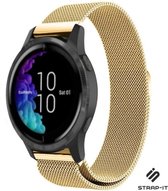 Milanees Smartwatch bandje - Geschikt voor  Garmin Venu Milanese band - goud - Strap-it Horlogeband / Polsband / Armband