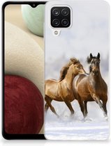 Smartphone hoesje Samsung Galaxy A12 TPU Case Paarden