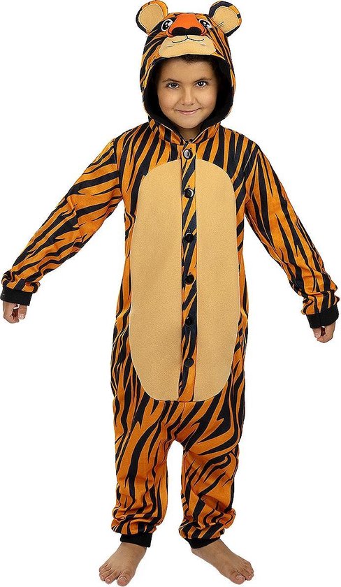 Detector Bijzettafeltje lancering FUNIDELIA Onesie tijger kostuum voor meisjes en jongens Dieren - 5-6 jaar  (110-122 cm)... | bol.com