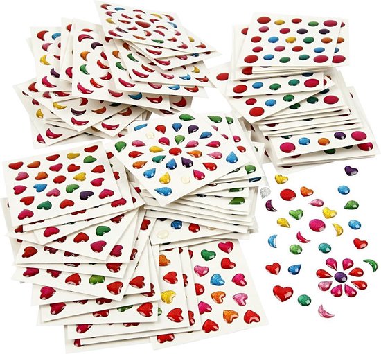 Mini stickers, afm 7-11 mm, 100vel/ 1 doos | bol