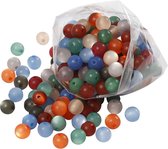 Resin kralen. diverse kleuren. d: 10 mm. gatgrootte 2 mm. 150 gr. 250 stuk/ 1 doos