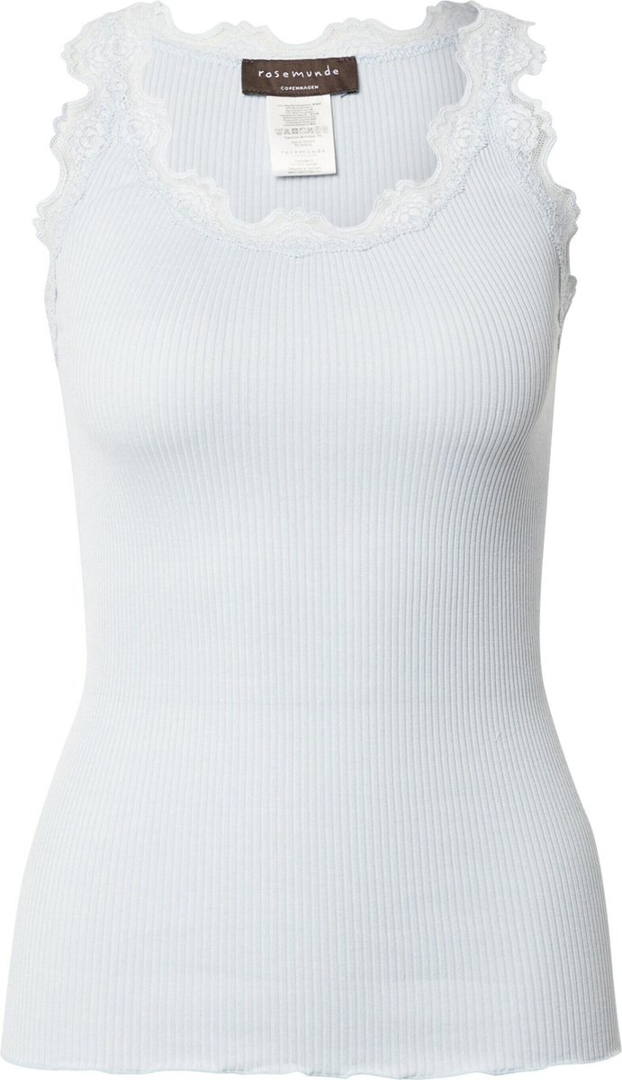 Rosemunde Silk Top W/ Lace Tops & T-shirts Dames - Shirt - Lichtblauw - Maat XL