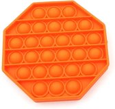 Dielay - Pop It - Fidget Toy - 12,5 cm - Oranje Achthoek