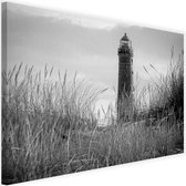 Schilderij Vuurtoren, 2 maten, zwart-wit, Premium print