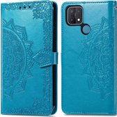 iMoshion Mandala Booktype Oppo A15 hoesje - Turquoise