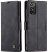 CaseMe - Samsung Galaxy Note 20 Ultra hoesje - Wallet Book Case - Magneetsluiting - Zwart