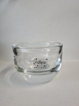 Design  Candleholder - Fidrio CLEAR - glas, mondgeblazen - diameter 9 cm hoogte 7 cm