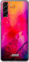 6F hoesje - geschikt voor Samsung Galaxy S21 -  Transparant TPU Case - Colour Bokeh #ffffff