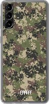 6F hoesje - geschikt voor Samsung Galaxy S21 Plus -  Transparant TPU Case - Digital Camouflage #ffffff