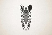 Line Art - Zebra - M - 90x43cm - Zwart - geometrische wanddecoratie