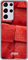 6F hoesje - geschikt voor Samsung Galaxy S21 Ultra -  Transparant TPU Case - Sweet Melon #ffffff