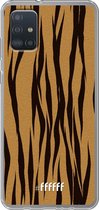 6F hoesje - geschikt voor Samsung Galaxy A52 - Transparant TPU Case - Tiger Print #ffffff