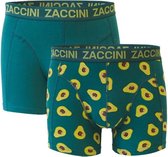 Zaccini - Heren Boxershorts - 2 pack - Avocado - Groen