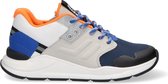 Braqeez 421480-320 Jongens Lage Sneakers - Wit/Blauw - Textiel - Veters