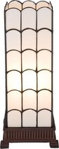 Tafellamp Tiffany 17*17*45 cm E27/max 1*40W Wit | 5LL-5930 | Clayre & Eef