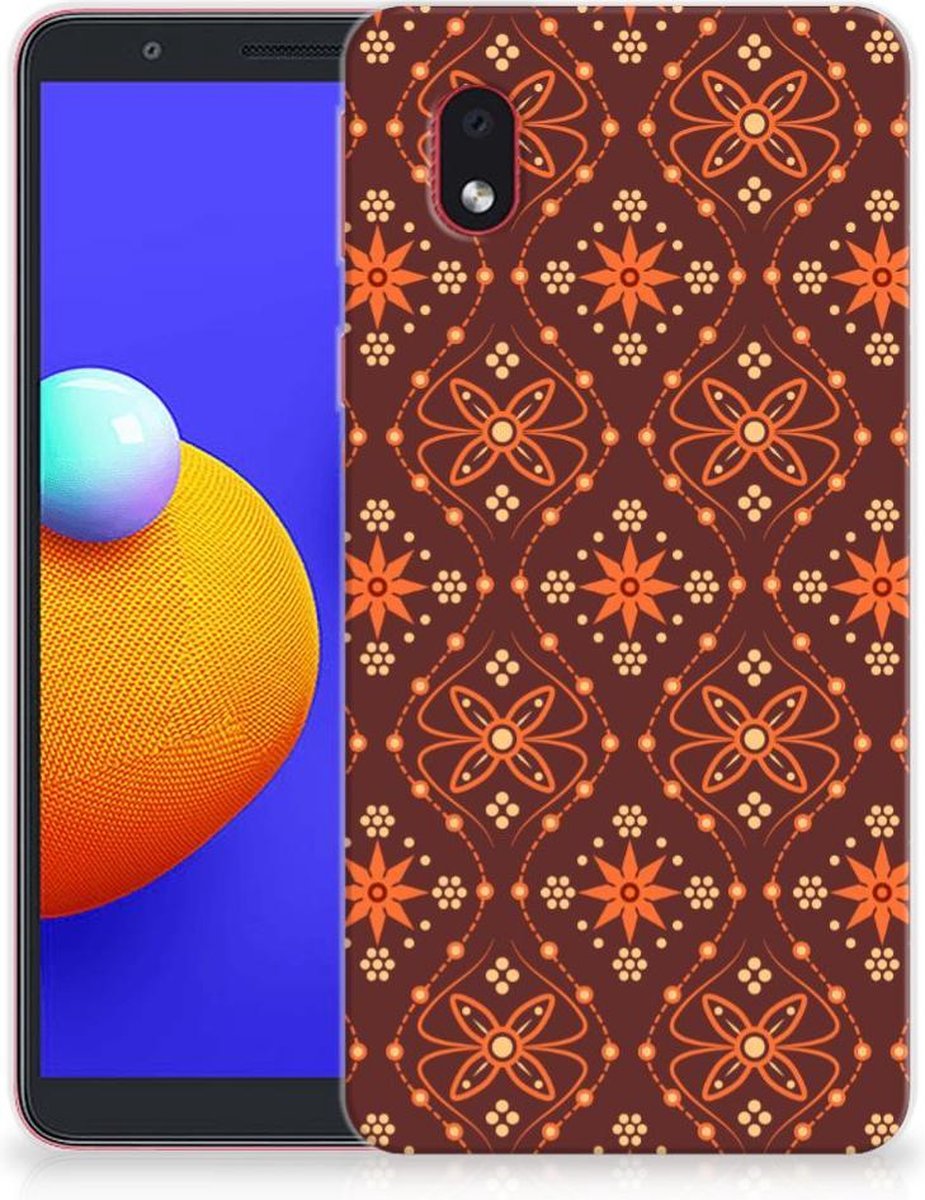 Samsung Galaxy A01 Core TPU bumper Batik Brown