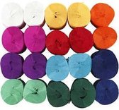 Crepepapier, b: 5 cm, l: 20 m, diverse kleuren, rollen, 20rollen