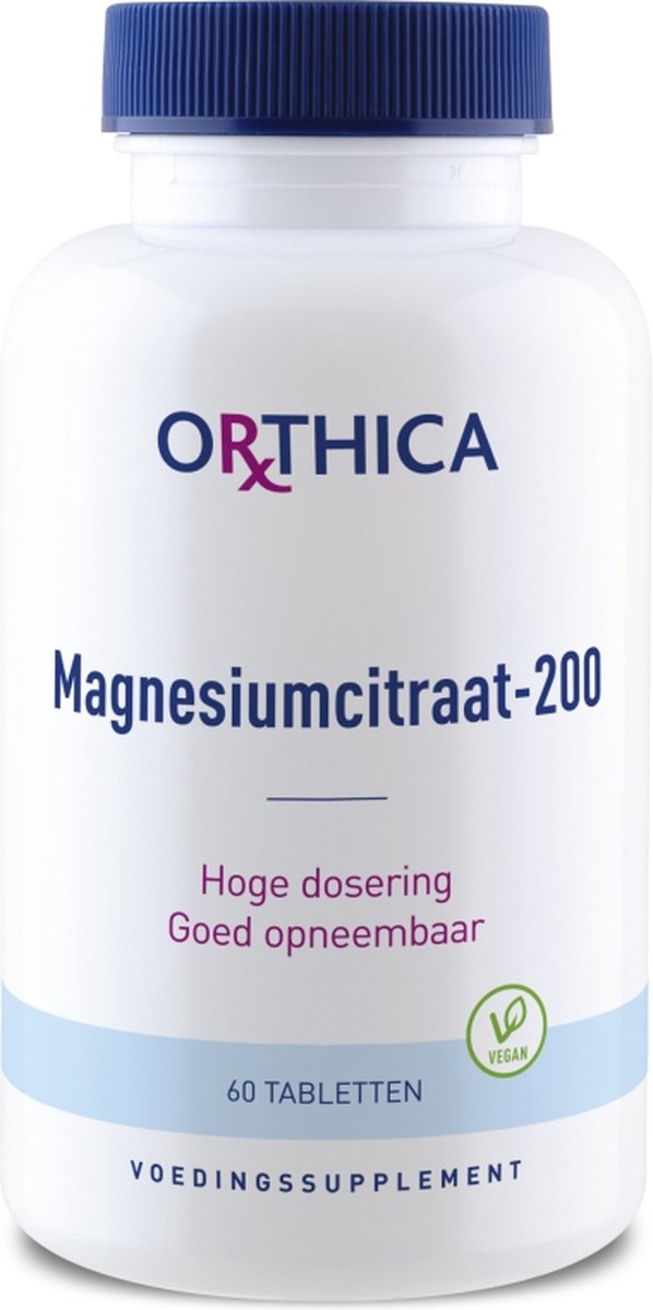 Verklaring Kent Hinder Orthica Magnesiumcitraat-200 (mineralen) - 60 Tabletten | bol.com