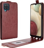 Shieldcase Samsung Galaxy A12 flip case - bruin leer