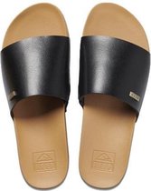 Reef Cushion Scout Dames Slippers - Black/Natural - Maat 38.5