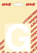 Pickup plakletter Helvetica 80 mm - wit G