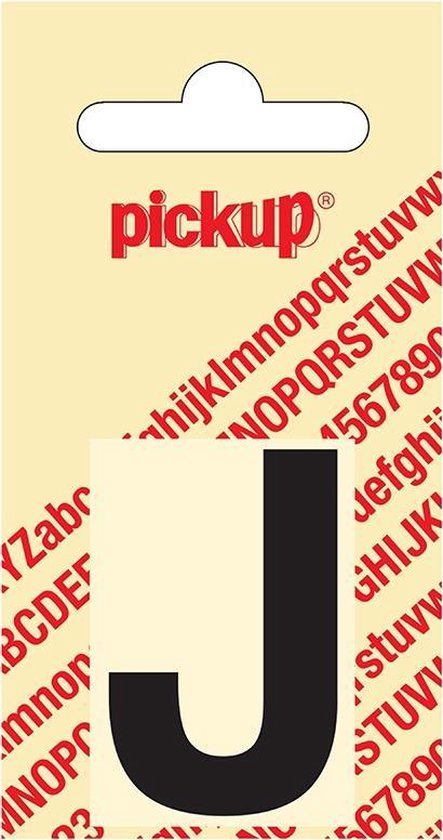 Pickup plakletter Helvetica 40 mm - zwart J