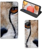 Hoesje Geschikt voor Samsung Galaxy A42 Bookcase Cheetah
