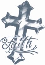 Partychimp Neptatoeage Faith Cross 10 Cm Polyester Zwart