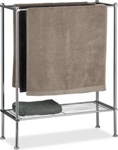 porte-serviettes relaxdays chrome - porte-serviettes - 3 porte-serviettes - porte-serviettes - argent