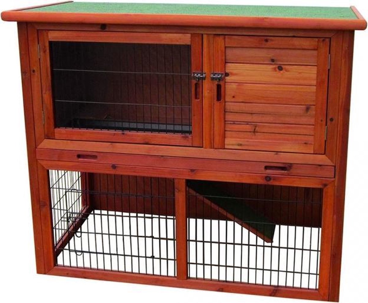 Duvo+ Woodland konijnenhok redmond classic 104x52x97cm Duvo+ Woodland konijnenhok redmond classic 104x52x97cm