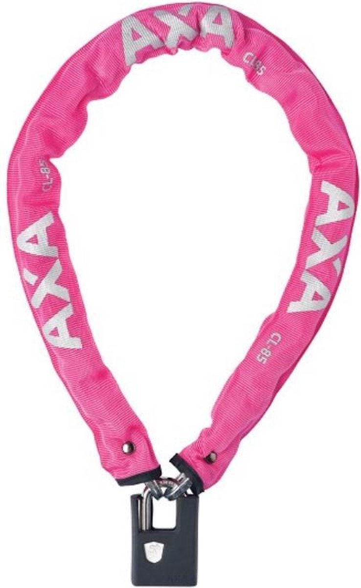 Kettingslot AXA Clinch+ 85cm / ø6mm - roze (winkelverpakking)