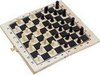Afbeelding van het spelletje Duo Toys - Opvouwbare houten schaakbord - Schaakspel - Schaakset Mini - met slot en scharnieren