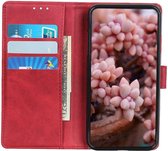 Nokia 3.4 Hoesje Book Case Kunst Leer Rood