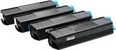 Set 4x ABC huismerk toner geschikt voor Oki C5600 C5600DN C5600N C5700 C5700DN C5700N C 5600 C 5600DN C 5600N C 5700 C 5700DN C 5700N