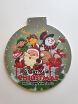 Mdf wandbord in de vorm van een kerstbal A Very Merry Christmas and Happy New Year