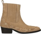 Sacha - Dames - Beige suède cowboylaarsjes - Maat 38