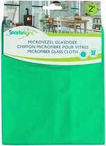 Starbright Microvezel Glasdoek 40 Cm Polyester Groen 2 Stuks