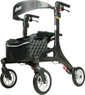 Ultra Lichtgewicht rollator Nitro Carbon (large) met ultra soft wielen