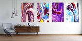 Onlinecanvas - Schilderij - Colorful Abstract Composition. Artwork. Art Vertical Vertical - Multicolor - 115 X 75 Cm