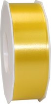 1x XL Hobby/decoratie gele satijnen sierlinten 4 cm/40 mm x 91 meter- Luxe kwaliteit - Cadeaulint satijnlint/ribbon