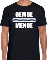 Oemoe menoe met vlag Zeeland t-shirt zwart heren - Zeeuws dialect cadeau shirt L